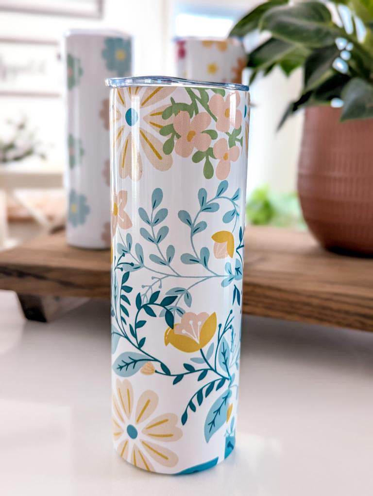 Thermos : Fleurs bleues