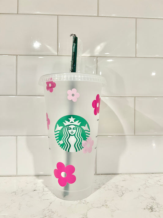 Starbucks : Fleurs Roses