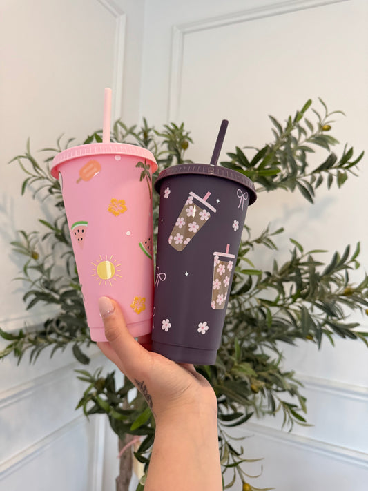 Verre 24oz en plastique (CHOISIR EN LIVE)